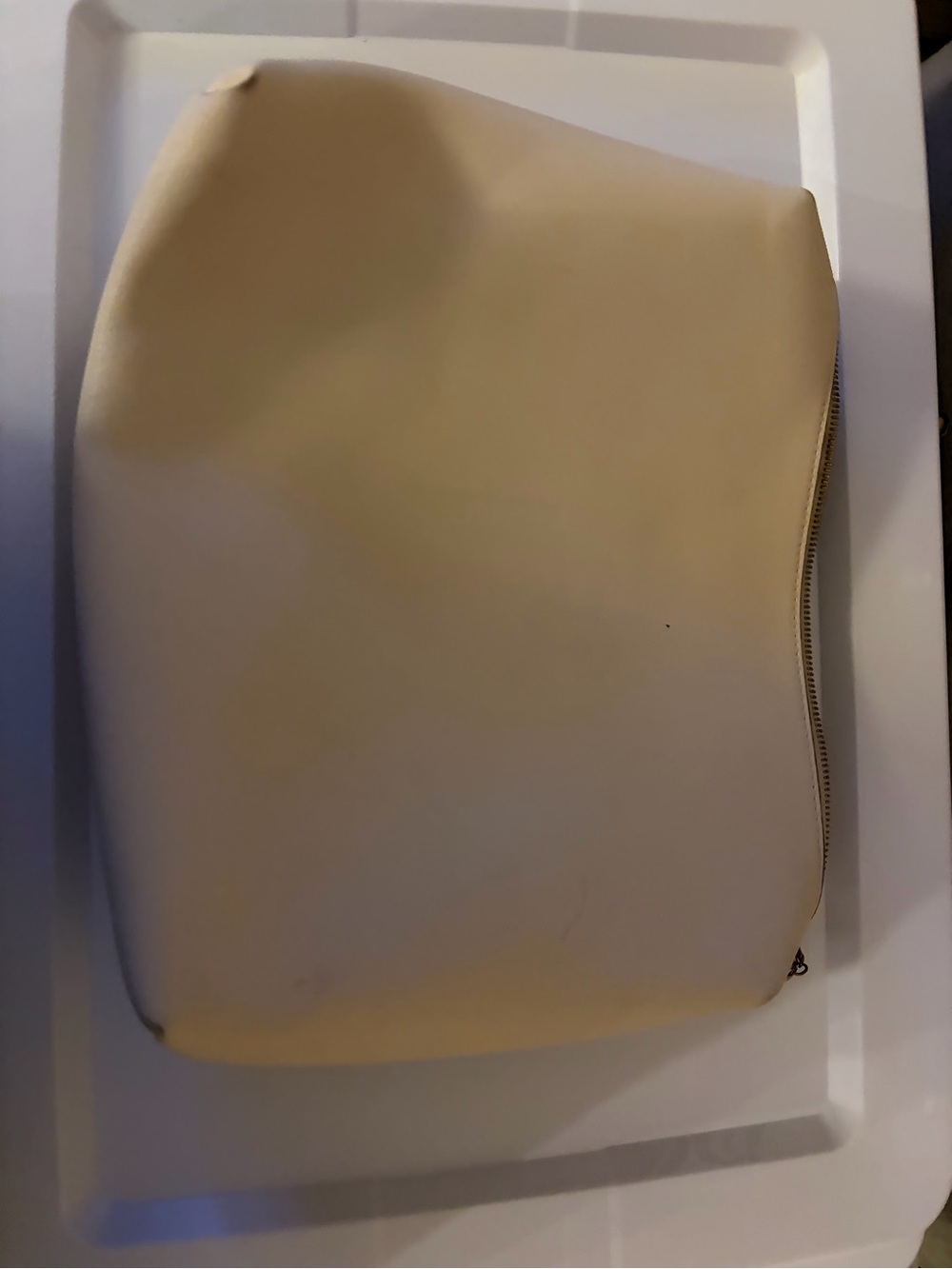 Vintage Cream Cosmetic Pouch - Soft Zip Case